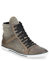Kenneth Cole Sun Down Leather Suede High Top Sneakers