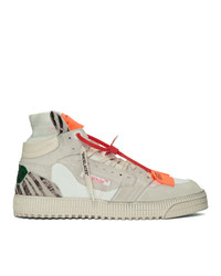 Off-White White And Green Glitter Off Court 30 Sneakers