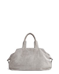 Zegna Suede Duffle Bag In Light Grey At Nordstrom