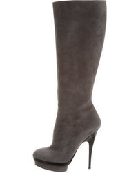 Saint Laurent Yves Knee High Suede Boots
