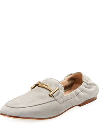 Tod's Double T Scrunched Suede Loafer