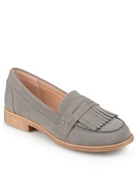Journee Collection Larue Faux Suede Fringed Loafers