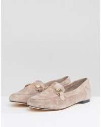 Office Taupe Suede Loafers