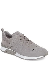 Grey Suede Low Top Sneakers