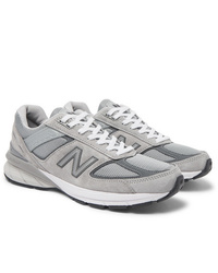 New Balance 990 V5 Suede And Mesh Sneakers