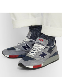 New Balance 998 Suede And Mesh Sneakers