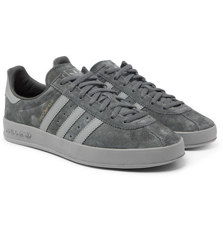 adidas gray suede sneakers