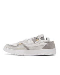 Bed J.W. Ford Grey And White Adidas Originals Edition Supercourt Low Top Sneakers