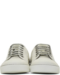 Lanvin Grey Suede Cap Toe Sneakers