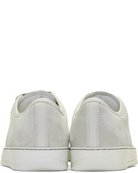 Lanvin Grey Suede Cap Toe Sneakers