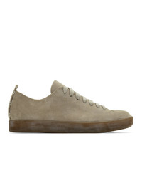 Feit Grey Suede Hand Sewn Low Latex Sneakers