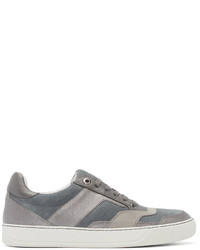 Lanvin Grey Suede Leather Sneakers