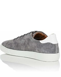 Barneys New York Leather Trimmed Suede Sneakers