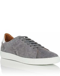 Barneys New York Leather Trimmed Suede Sneakers