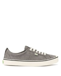 Cariuma Oca Low Stripe Charcoal Grey Suede Sneaker