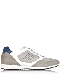 Hogan Olympia X H Grey Leather And Suede Sneaker
