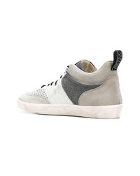 Leather Crown Panelled Colour Block Sneakers