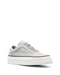 Auxiliary Panelled Low Top Leather Sneakers