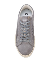Leather Crown Perforated Low Top Sneakers