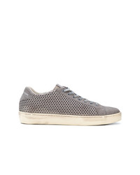 Leather Crown Perforated Low Top Sneakers