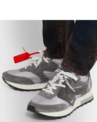 Off-White Runner Suede And Shell Sneakers