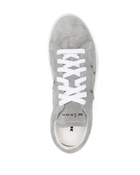 Kiton Stitch Detail Suede Low Top Sneakers