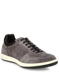 Giorgio Armani Suede Leather Low Top Sneakers