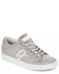 Galliano Suede Leather Low Top Sneakers