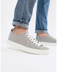 ASOS DESIGN Trainers In Grey Faux Suede With Crepe Look Sole
