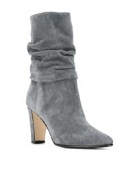 Manolo Blahnik Suede Ruched Boots