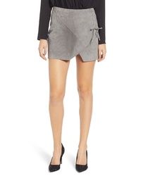 BLANKNYC Lace Up Suede Miniskirt