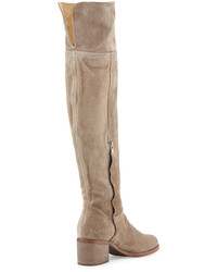 Rag & Bone Ashby Suede Over The Knee Boot Stone