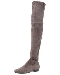 Robert Clergerie Fissaj Stretch Suede Over The Knee Boot