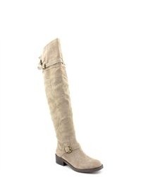 Marc Fisher Elmm Gray Suede Fashion Over The Knee Boots