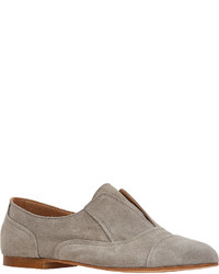 Barneys New York Suede Laceless Oxfords
