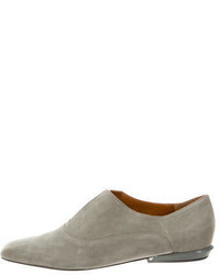 Calvin Klein Collection Suede Pointed Toe Oxfords