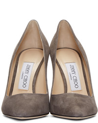 Jimmy Choo Grey Suede Romy Heels