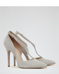 Reiss Kate Strappy Suede Court Shoes