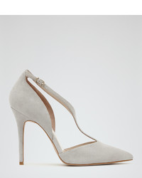 Reiss Kate Strappy Suede Court Shoes