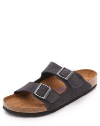 Birkenstock Suede Soft Footbed Arizona Sandals