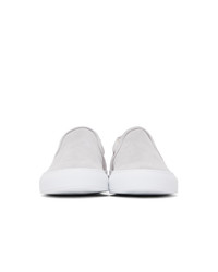 Common Projects Grey Suede Slip On Sneakers