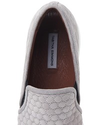 Tabitha Simmons Huntington Low Top Quilted Suede Trainers