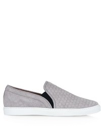 Tabitha Simmons Huntington Low Top Quilted Suede Trainers