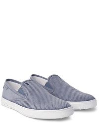 Tod's Perforated Nubuck Slip On Sneakers