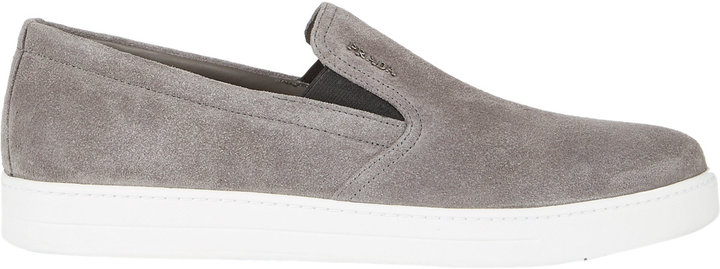 Prada Slip On Sneakers Grey, $595 