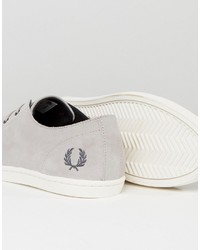 Fred Perry Byron Low Suede Sneakers In Gray