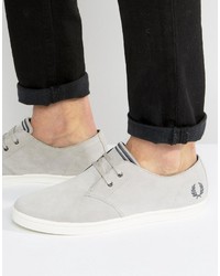 Fred Perry Byron Low Suede Sneakers In Gray