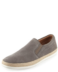 Vince Chance Suede Espadrille Sneaker Light Gray