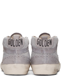 Golden Goose Deluxe Brand Golden Goose Grey Glitter Mid Star Sneakers