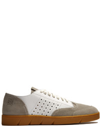 Loewe Low Top Leather And Suede Trainers